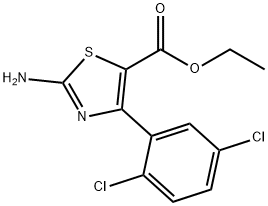 2-AMINO-4-(2,5-DICHLOROPHENYL)-5-THIAZOLECARBOXYLIC ACID ETHYL ESTER 구조식 이미지