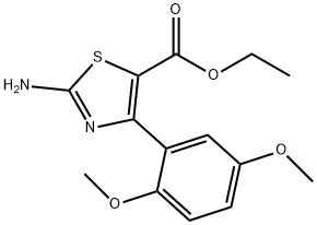 2-AMINO-4-(2,5-DIMETHOXYPHENYL)-5-THIAZOLECARBOXYLIC ACID ETHYL ESTER 구조식 이미지