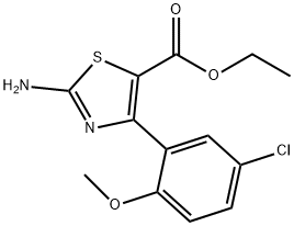 2-AMINO-4-(5-CHLORO-2-METHOXYPHENYL)-5-THIAZOLECARBOXYLIC ACID ETHYL ESTER 구조식 이미지
