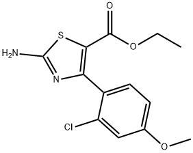 2-AMINO-4-(2-CHLORO-4-METHOXYPHENYL)-5-THIAZOLECARBOXYLIC ACID ETHYL ESTER Structure