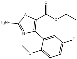 2-AMINO-4-(5-FLUORO-2-METHOXYPHENYL)-5-THIAZOLECARBOXYLIC ACID ETHYL ESTER Structure
