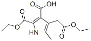 1H-Pyrrole-2,3-dicarboxylic  acid,  4-(2-ethoxy-2-oxoethyl)-5-methyl-,  2-ethyl  ester Structure