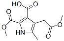 1H-Pyrrole-2,3-dicarboxylic  acid,  4-(2-methoxy-2-oxoethyl)-5-methyl-,  2-methyl  ester Structure