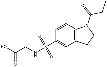 {[(1-propionyl-2,3-dihydro-1H-indol-5-yl)sulfonyl]amino}acetic acid Structure