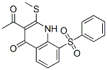 4(1H)-Quinolinone,  3-acetyl-2-(methylthio)-8-(phenylsulfonyl)- 구조식 이미지