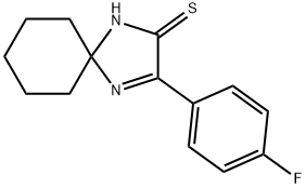 3-(4-Fluorophenyl)-1,4-diazaspiro[4.5]dec-3-ene-2-thione 구조식 이미지