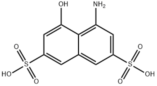 1-Amino-8-hydroxynaphthalene-3,6-disulphonic acid Structure