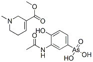 methyl 1,2,5,6-tetrahydro-1-methylnicotinate, mono[(3-acetamido-4-hydroxyphenyl)arsonate]  Structure