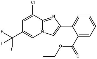 ethyl 2-[8-chloro-6-(trifluoromethyl)imidazo[1,2-a]pyridin-2-yl]benzenecarboxylate 구조식 이미지