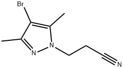 3-(4-bromo-3,5-dimethyl-1H-pyrazol-1-yl)propanenitrile(SALTDATA: FREE) Structure