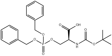 BOC-O-DIBENZYLPHOSPHO-L-SERINE Structure