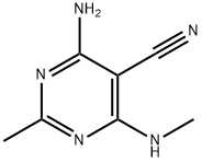 5-Pyrimidinecarbonitrile,  4-amino-2-methyl-6-(methylamino)- Structure