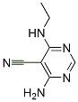 5-Pyrimidinecarbonitrile,  4-amino-6-(ethylamino)- Structure