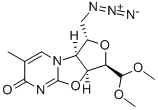 6ALPHA-DEOXY-6ALPHA-AZIDO-4ALPHA-DEOXY-4ALPHA-(THYMIN-1-YL)-2,3ALPHA:2ALPHA,5ALPHA-DIANHYDRO-L-ALTROFURANOSE DIMETHYL ACETAL Structure