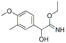 Benzeneethanimidic  acid,  -alpha--hydroxy-4-methoxy-3-methyl-,  ethyl  ester  (9CI) Structure