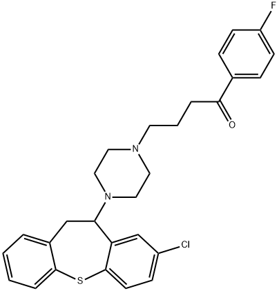 2-Chloro-11-[4-[3-(4-fluorobenzoyl)propyl]piperazino]-10,11-dihydrodibenzo[b,f]thiepin Structure