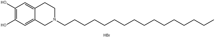 6,7-이소퀴놀린디올,2-헥사데실-1,2,3,4-테트라하이드로-,하이드로브로마이드 구조식 이미지