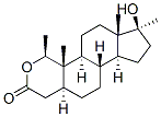 2-Oxa-5.alpha.-androstan-3-one, 17.beta.-hydroxy-1.beta.,17-dimethyl- Structure