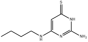 2-아미노-6-부틸아미노-1H-피리미딘-4-티온 구조식 이미지