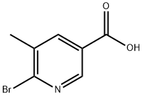2-브로모-3-메틸피리딘-5-카르복실산 구조식 이미지