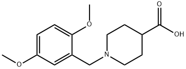 1-[(2,5-DIMETHOXYPHENYL)METHYL]-PIPERIDINE-4-CARBOXYLIC ACID Structure