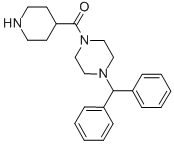 [4-(DIPHENYLMETHYL)-1-PIPERAZINYL]-4-PIPERIDINYL-METHANONE Structure