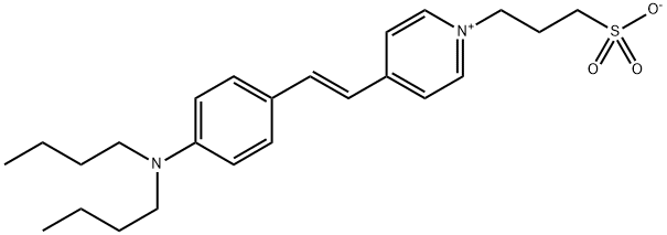 3-(4-((E)-2-[4-(DIBUTYLAMINO)PHENYL]ETHENYL)-1-PYRIDINIUMYL)-1-PROPANESULFONATE Structure