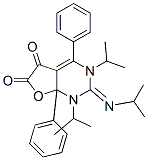 1,2,3,7a-Tetrahydro-1,3-diisopropyl-2-(isopropylimino)-4,7a-diphenylfuro[2,3-d]pyrimidine-5,6-dione 구조식 이미지