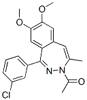 3-Acetyl-1-(3-chlorophenyl)-7,8-dimethoxy-4-methyl-3H-2,3-benzodiazepi ne 구조식 이미지