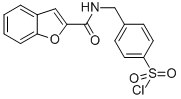 4-([(1-BENZOFURAN-2-YLCARBONYL)AMINO]METHYL)BENZENESULFONYL CHLORIDE Structure