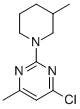 4-CHLORO-6-METHYL-2-(3-METHYLPIPERIDIN-1-YL)PYRIMIDINE Structure