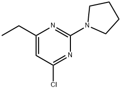 4-CHLORO-6-ETHYL-2-(1-PYRROLIDINYL)PYRIMIDINE 구조식 이미지