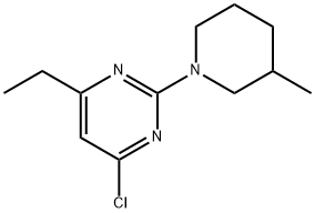 4-CHLORO-6-ETHYL-2-(3-METHYL-1-PIPERIDINYL)PYRIMIDINE 구조식 이미지