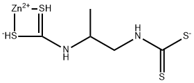 Zinc 1,2-propylenebis(dithiocarbamate) polymers Structure