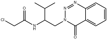 2-chloro-N-[3-methyl-1-(4-oxo-1,2,3-benzotriazin-3-yl)butan-2-yl]ethanamide 구조식 이미지