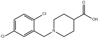 1-(2,5-DICHLORO-BENZYL)-PIPERIDINE-4-CARBOXYLIC ACID Structure