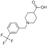 1-[3-(트리플루오로메틸)벤질]피페리딘-4-카르복실산 구조식 이미지
