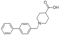 1-([1,1'-비페닐]-4-일메틸)-피페리딘-4-카르복실산 구조식 이미지