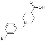 1-(3-브로모벤질)피페리딘-4-카르복실산 구조식 이미지