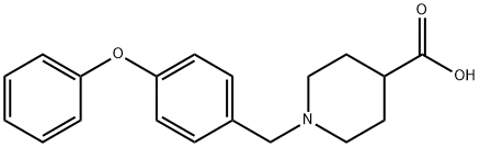 1-[(4-페녹시페닐)메틸]-피페리딘-4-카르복실산 구조식 이미지