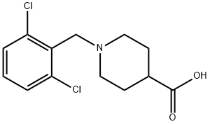 1-(2,6-디클로로벤질)피페리딘-4-카르복실산 구조식 이미지