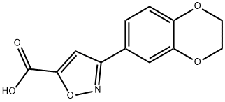 5-Isoxazolecarboxylic  acid,  3-(2,3-dihydro-1,4-benzodioxin-6-yl)- 구조식 이미지