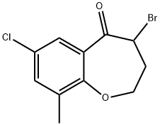 4-Bromo-7-chloro-9-methyl-3,4-dihydro-2H-benzo[b]oxepin-5-one 구조식 이미지