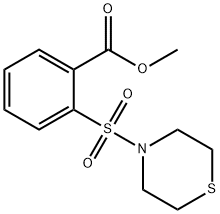 2-(티오모르폴린-4-설포닐)-벤조산메틸에스테르 구조식 이미지