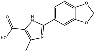 2-BENZO[1,3]DIOXOL-5-YL-5-METHYL-3H-IMIDAZOLE-4-CARBOXYLIC ACID 구조식 이미지
