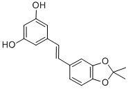 3,4-O-Isopropylidene-3,3',4,5'-tetrahydroxystilbene Structure