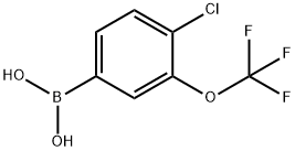 보론산,[4-CHLORO-3-(TRIFLUOROMETHOXY)페닐]- 구조식 이미지