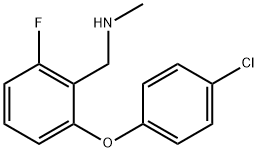 1-[2-(4-CHLOROPHENOXY)-6-FLUOROPHENYL]-N-METHYLMETHYLAMINE 구조식 이미지