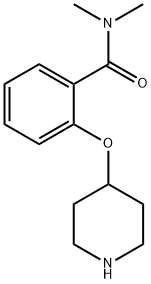 N,N-DIMETHYL-2-(PIPERIDIN-4-YLOXY)-BENZAMIDE 구조식 이미지