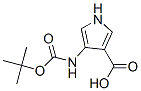 1H-Pyrrole-3-carboxylic  acid,  4-[[(1,1-dimethylethoxy)carbonyl]amino]- Structure